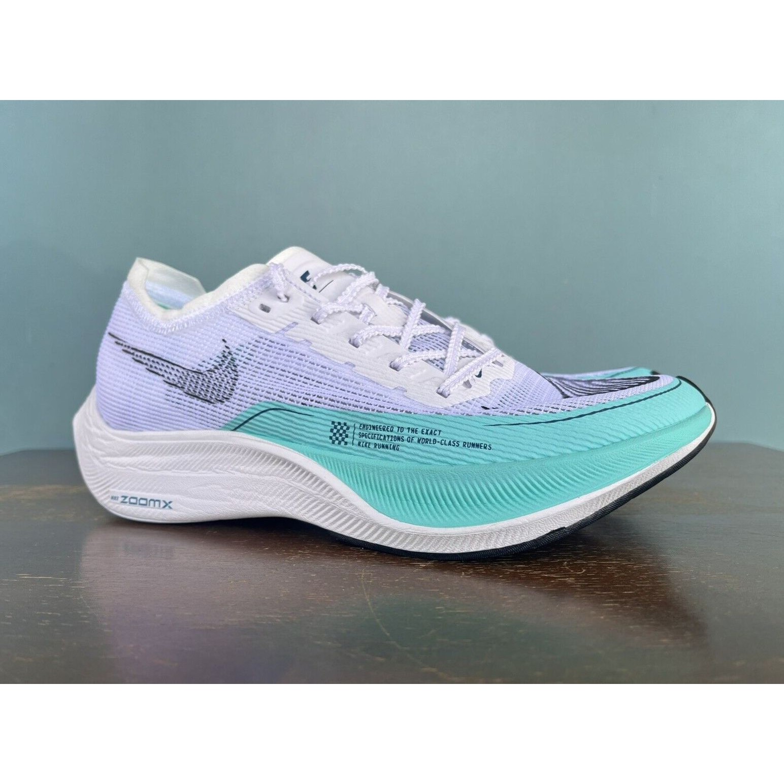 Nike Athletic Shoes In White And Teal